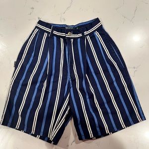 Polo Ralph Lauren Boys' Vintage Bermuda Shorts Blue with Stripes Kid Size 8